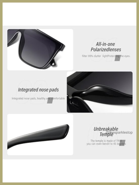 Retro Oversized Square Sunglasses for Women UV Protection